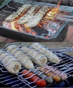JSEIAJB 1pcs Barbecue Reusable Grill Sticks Bbq Fork Bbq Utensil Kitchen Outdoor Camping Accessories 2