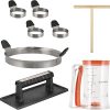 GasOne B-5155-NB Turkey Fryer Pot and Burner – 30 Quart Pot Deep Fryers Outdoor Burner – Cast Iron Burner Head 7-Piece Set Outdoor Deep Fryer with Thermometer, Marinade Injector 4
