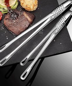 Bag Clips for Food Stainless Steel Barbecue Tongs Food Clip Steak Kitchen Gadgets Tongs Kitchen Cooking Tools Accessories Barbecue Buffet Tools Tongs 2