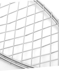 Yardwe 2Pcs Net Rack Fish Barbecue Clip Durable Iron Grill Basket with Wooden Handle for Outdoor Grilling for Fish and Bread Cooking Easy to Clean and Store 2