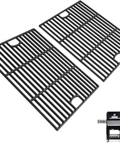 SafBbcue Cast Iron Cooking Grates for Masterbuilt Gravity Series 800 Digital Charcoal Grill and Smoker, Grill Grate Replacement for Gravity Series 800, 2-Pack