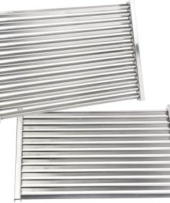 17.4 x 11.8 Inch Stainless Steel Cooking Grid Grates Replacement for Weber Spirit 300 Series for Genesis Silver/Gold B & C,2 Pack