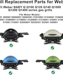 Safbbcue 7582 17″ Cast Iron Cooking Griddle for Weber Q1000 Q1200 Q1400 Q100 Q120 Q140 Series GS4 Grills, Griddle Plate for Weber 50060001 50060301 386001 386002 Grill, Replaces Grate #7644#65810 2