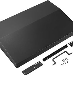 KUAFU Hinged Lid Griddle Cover - Compatible with 28 inch Blackstone Griddle - Black Powder Coated Steel Lid with Grease Collection