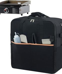 NOELIFE Padded Carry Bag for Blackstone 17 inch Tabletop Griddle without Hood, 600D water-resistant Outdoor Griddle Carrying Case Fit for Blackstone 1971 1650, Black (Bag Only)
