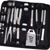 Grill Set BBQ Accessories Stainless Steel BBQ Tools Kit for Camping Gourmet Restaurant Use 4