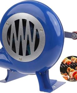 Hand Crank Blacksmith Forge Blower - Iron Gear Popcorn Fan Manual Fan, Starter Flame Exciter with Hand Crank Tool, Outdoor Cooking Barbecue Fire Bellows, for Picnic Camping Stove Accessories(120W)