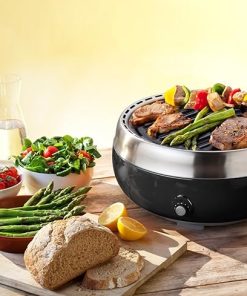 Grillerette Pro – The Smartest Portable BBQ Grill – Take Anywhere BBQ Grill – Battery Powered Fan – Anthracite Black Color 2