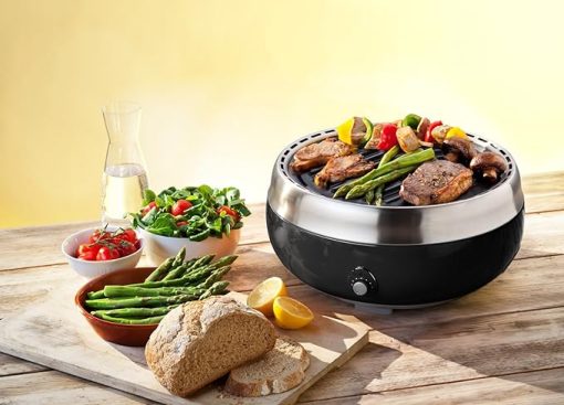 Grillerette Pro - The Smartest Portable BBQ Grill - Take Anywhere BBQ Grill - Battery Powered Fan - Anthracite Black Color - Image 2