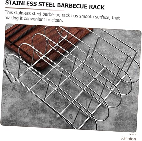 Stainless Steel Bbq Basket Rib Rack Rolling Grilling Baskets Barbecue Grill Tool 2 Stainless Steel Bbq Basket Rib Rack Rolling Grilling Baskets Barbecue Grill Tool - Image 2