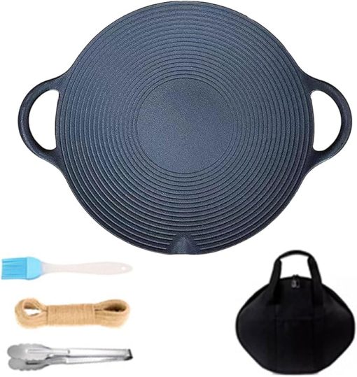 Barbecue Supplies,Iron Pans Set Outdoor BBQ Pans Cooking Pans Grilling Tool Grilling Plate Outdoor BBQ Grilling Pans Iron Baking Pans