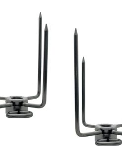 OneGrill Stainless Steel Grill Rotisserie Spit Rod Forks (Fits: 5/8 Inch Hexagon, 1/2 Inch Square, & 11/16 Inch Round)