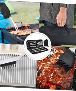 YARNOW Barbecue Tool 7pcs Stainless Steel BBQ Set Grill Scraper Accessories for Grill Outdoor Cooking 2
