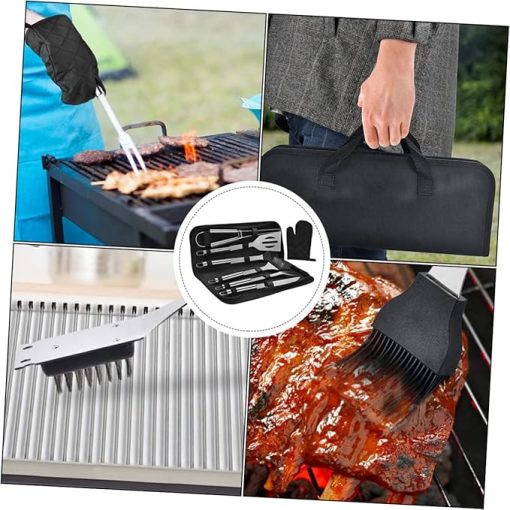 YARNOW Barbecue Tool 7pcs Stainless Steel BBQ Set Grill Scraper Accessories for Grill Outdoor Cooking - Image 2