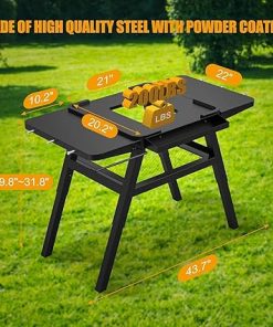 BBQ-PLUS Grill Stand for Ninja Woodfire Outdoor Grills, Portable Adjustable Grill Cart for Ninja OG700 OG800 OG900 Series Smoker Blackstone 17″ Griddle,Folding Table with Shelf 2
