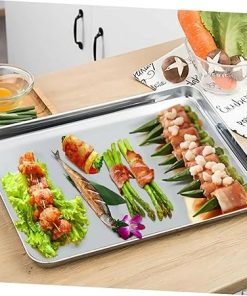 Outdoor Grill Accessory Set Drain Pan Baking Tray Non-Stick Surface for BBQ 2