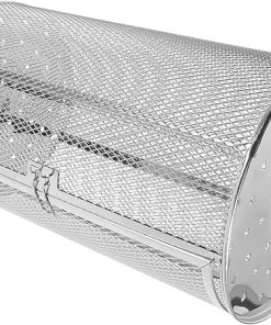 Stainless Steel Rotisserie Basket for Air Fryer and Oven Rotating Design for Even Cooking Versatile Grill Tool for Nuts Meat and Vegetables for Home and Restaurant Use