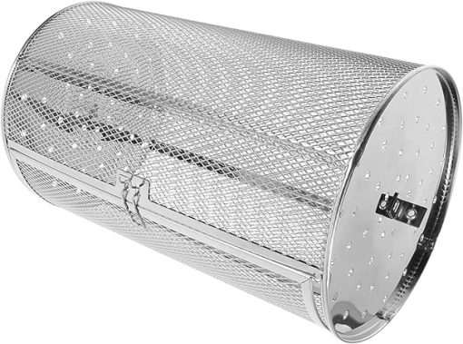 Stainless Steel Rotisserie Basket for Air Fryer and Oven Rotating Design for Even Cooking Versatile Grill Tool for Nuts Meat and Vegetables for Home and Restaurant Use