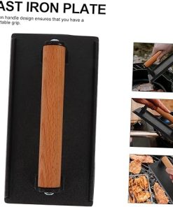 1 PC Simple Burger Press with Handle Cast BBQ Plate for Efficient Cooking Steak and Pancake Press Hand Held Grill Tool for Healthy Meal Preparation 2