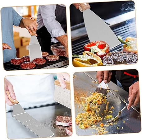 8pc Heavy Duty Stainless Steel BBQ Spatula Set Grill Accessory Outdoor Tools for Grilling Accessories Kit 2 8pc Heavy Duty Stainless Steel BBQ Spatula Set Grill Accessory Outdoor Tools for Grilling Accessories Kit - Image 2