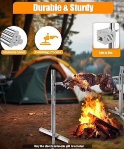 53″ Electric BBQ Grill Kit, Pig Grill, 15 BBQ Motors and Height Adjustable BBQ Accessories for Pig BBQ Lamb Outdoor Party Campfire BBQ 2
