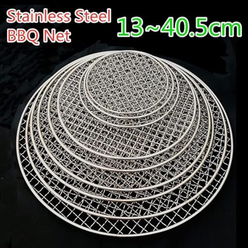 1pc Round Net Stainless Steel BBQ Meshes Barbecue Non-stick Wire Net Bbq Grill Mesh Accessories Party Picnic Camping Tools (Color : 35cm) - Image 2