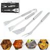Portable Black BBQ, Tool Bag Wear Grilling Storage 74x57x43cm Barbecue Accessories Outdoor Camping Supplies 3