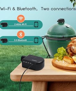 Wi-Fi & Bluetooth BBQ Smoker Temperature Controller with Automatic Smoker Fan, INKBIRD ISC-027BW Grill Thermometer with 4 Probes for Big Green Egg, Kamado Joe, Primo, Vision Grill, Akorn Kamado, Weber 2