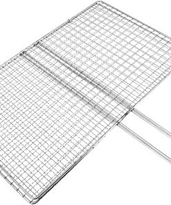 Portable Stainless Steel Grill Basket for Outdoor Cooking Bbq Fish Veggie Clip Style Grill Rack for Camping Picnic and Barbecuing Durable Bbq Accessory