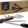Gentlemen's Hardware - Detachable 5-in-1 King of the Grill BBQ Multi-tool, For At Home or On The Go, Stainless Steel, Versatile, Convenient