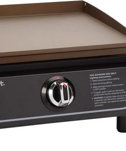 Cuisinart 17” Tabletop Gas Griddle, Easy Assembly Compact Outdoor Flat-Top Grill with Grease Cup, 255 Sq. In Cooking Space Perfect for Camping, Tailgates & BBQs