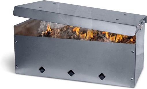 DKS Smoker Cooker Box for Grill | Turn Any BBQ Grill Into A Smoker | No Propane or Charcoal Needed | Provides All The Heat and Smoke to Cook Any Food (432 cu inches)