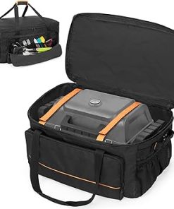 Grill Carry Case Compatible with Char-Broil Grill2Go X200 Portable Propane Gas Grill, 1-Burner Grill Cover Bag with Multi Storage Pockets for Outdoor Grill Tools & Accessories, Only Bag