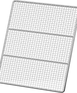 Reusable Barbecue net,BBQ Grill Rack, Oversized,Stainless Steel Multi-Purpose Barbecue Round Grill Grate Camping Cookware Outdoor Campfire Grill Gridfor Rib,(30x19.5cm)