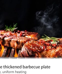 Japanese BBQ Gril, Double Thickened Grill Plate Smokeless Barbecue Grill Accessories Set Portable Charcoal Stove Barbecue Accessories Tools Household Indoor 2