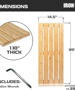 Pellet Grill Storage Shelf – Compatible with Traeger Pro 34 – Real Wood Bamboo Slat Shelf for Smoker Pellet Storage Grill Bin Accessories 2