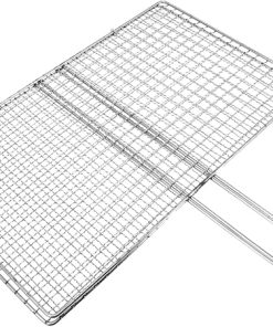 HANABASS Stainless Steel Fish Grill Basket for Bbq Portable Outdoor Grilling Basket with Smooth Surface for Easy Cleaning for Camping Picnics and Gatherings Durable Fish