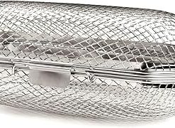 64000 Rotisserie Basket Grill Accessory, Stainless Steel, Capacity up to 4.5 lbs, Universal Rotisserie Basket Fits for Most Spit Rods of Grills Rotisserie