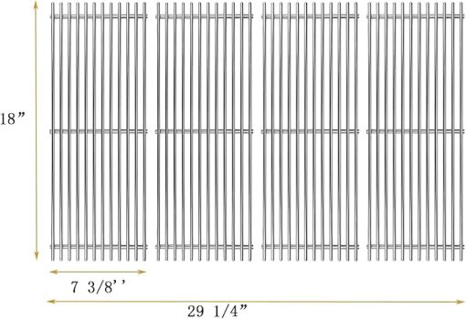 BlazeC2 (4-Pack) SUS304 Cooking Grates for Blaze Traditional 3 4 5 Burner Grills for Blaze Gril BLZ32034 BLZ-32-034 32-034 CG115SS BLZ-3LTE BLZ-5 BLZ-4LTE BLZ-3 BLZ-4 - Image 2