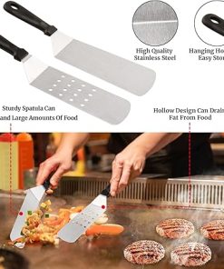 Griddle Accessories Kit, 29PCS for Blackstone Flat Top Grill Accessories Set for Camp Chef, Grilling Utensils Set with Spatulas, Burger Press, Basting Cover, Scraper, Carry Bag, Grilling Gifts for Men 2