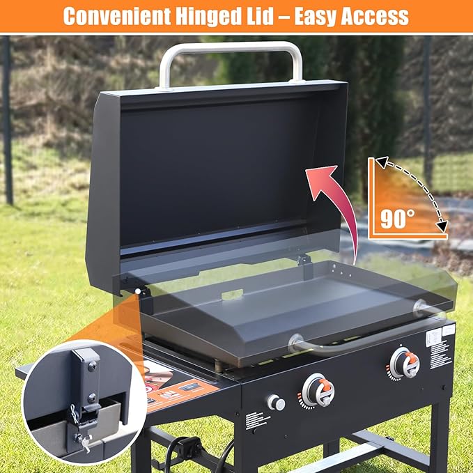 Griddle Lid for 28″ Blackstone Griddle, Hard Cover with Durable Handle – Heat Retaining, Fits 28″ Griddles Models 1517, 1853, 1605, 1803, 1839, 1856, 1885, 1924, 1983, 2094, 2137, 2145 2 Griddle Lid for 28" Blackstone Griddle, Hard Cover with Durable Handle – Heat Retaining, Fits 28" Griddles Models 1517, 1853, 1605, 1803, 1839, 1856, 1885, 1924, 1983, 2094, 2137, 2145 - Image 2