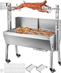 Electric Tripod Rotisserie, Large Grill Rotisserie Spit Roaster, with 985 * 400mm Cooking Surface, Height Adjustable, for Roast Hog Lamb Outdoor Picnic