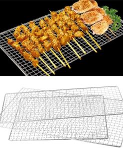 Barbecue Skewer Reusable Grill Sticks BBQ Fork BBQ Utensil Kitchen Outdoor Camping Accessories (Color : A, Size : 44 * 26cm) 2