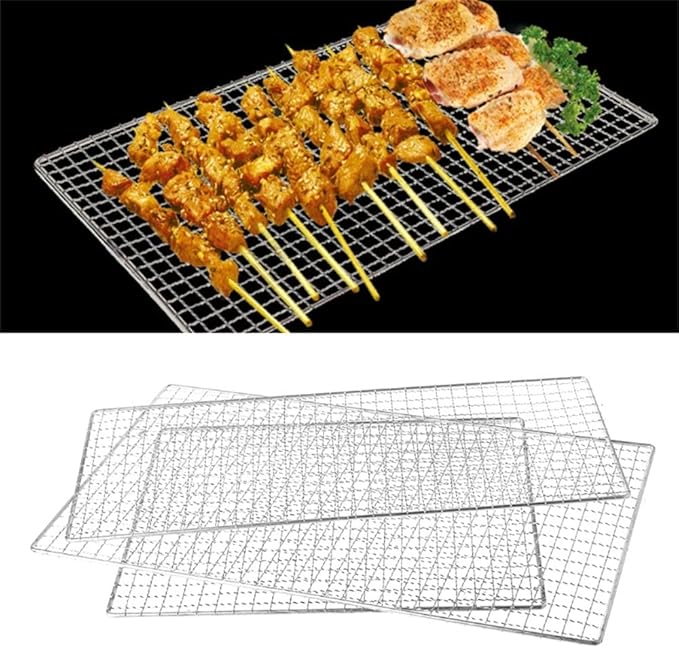 Barbecue Skewer Reusable Grill Sticks BBQ Fork BBQ Utensil Kitchen Outdoor Camping Accessories (Color : A, Size : 44 * 26cm) 2 Barbecue Skewer Reusable Grill Sticks BBQ Fork BBQ Utensil Kitchen Outdoor Camping Accessories (Color : A, Size : 44 * 26cm) - Image 2