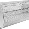 Rotatable Stainless Steel Grill Basket for Air Fryer Oven Versatile Cooking Tool with Unique Door Design for Nuts Bbq and Family Gatherings