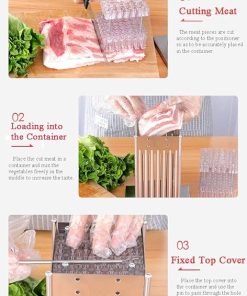 49 Holes Stainless Steel Meat Skewer Machine Kabob Maker Box BBQ Tool Beef Mutton Meat Grill Machine Beef Meat Maker Skewer Machine 2
