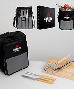 The Knight BBQ Grill Set, Cooler, Knife, Fork, Tongs, Spatula, Cutting Board, Barbeque kit, barbaque Outdoor Tools, Grilling Accessories, Barbecue Utensils, grillers Gift idea
