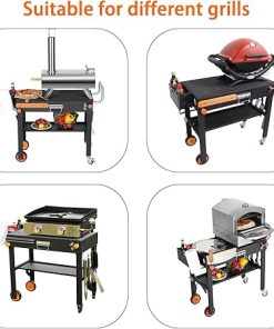 Blackstone Griddle Stand, Portable Outdoor Grill Table, Griddle Stand with Wheels for 22 Inch or 17 Inch Griddle, Camping Folding Grill Table for Ninja Grill and Weber，Blackstone Table 2