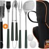 Barbecue Tool Set BBQ Grill Accessories Grilling Tool Stainless Steel BBQ Accessories Premium Complete Outdoor BBQ Utensil Set Grill Tools Set for Camping/Backyard Barbec 4