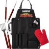 Let's Make Memories Personalized Grill Set - 7 Tools - King of The Grill - for Grill Masters - for Him – for Dad - for Father's Day - Grill Accessories - BBQ Tools - Customize with Name